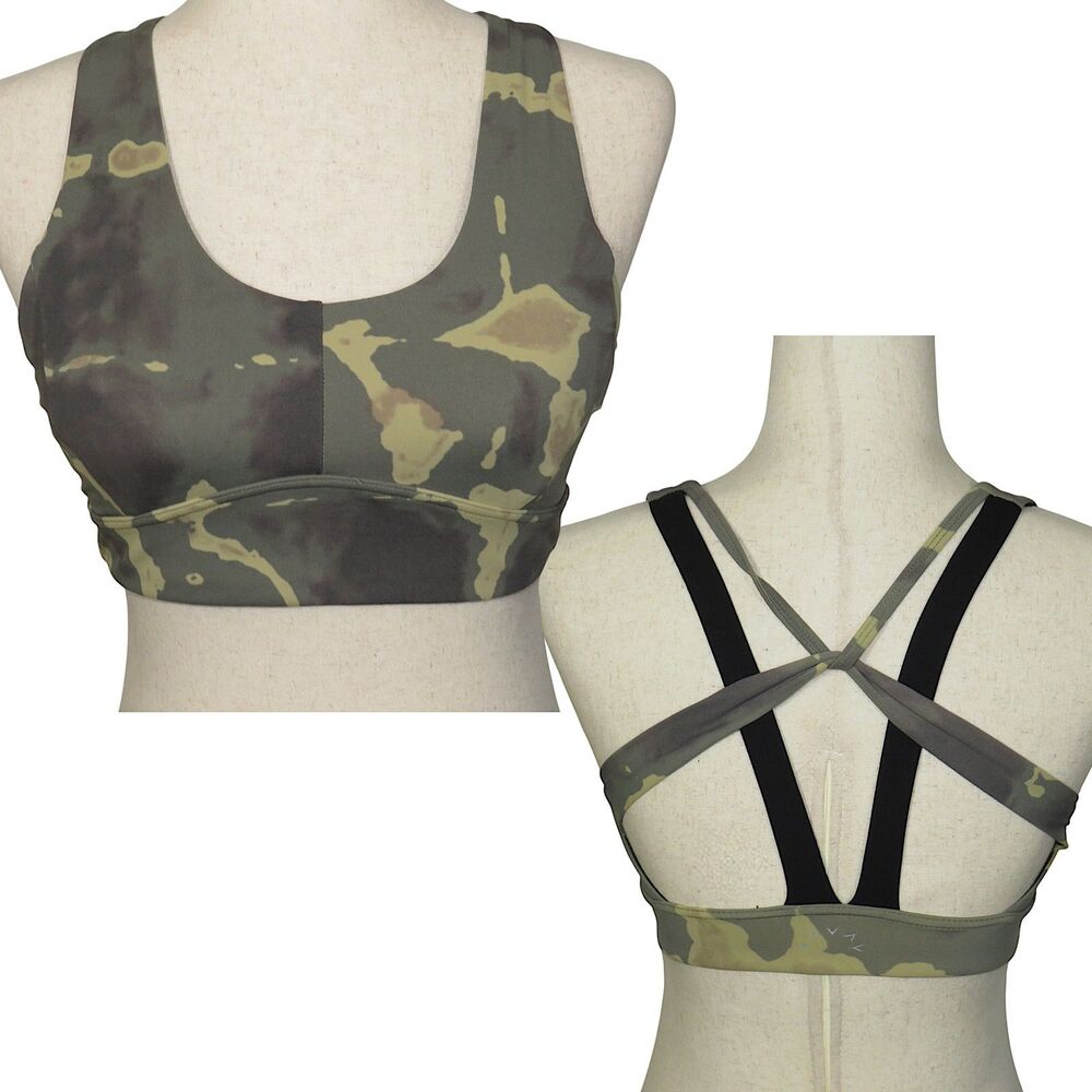 Varley Cary Strappy Back Sports Bra In Camo Size XS